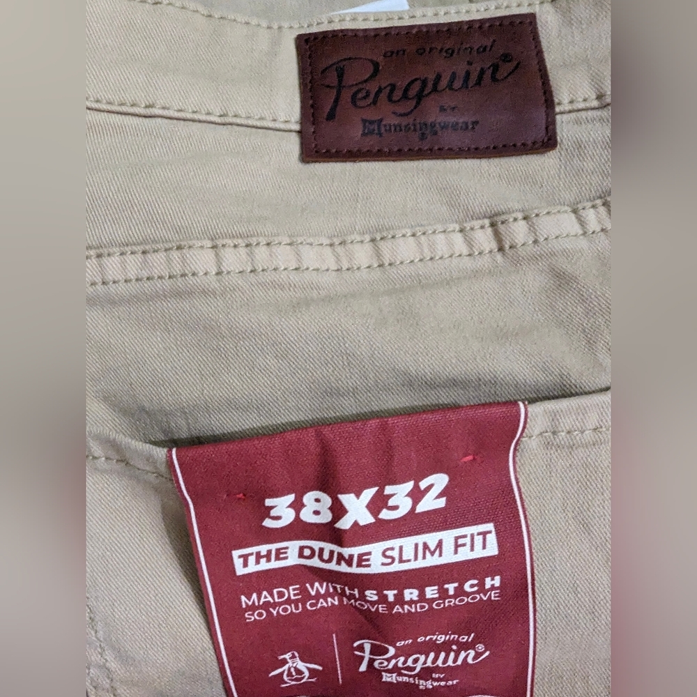 Men's The Original Penguin 38x32 The Dune Slim Fit pants NWT